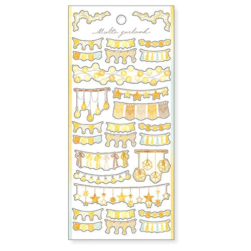 MIND WAVE Multi Garland Sticker Sheet - Yellow