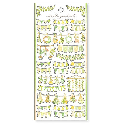 MIND WAVE Multi Garland Sticker Sheet - Green
