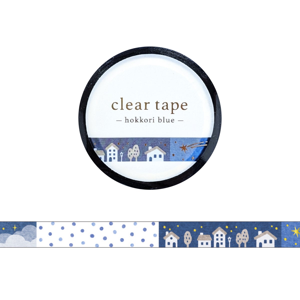 MIND WAVE Clear Tape 7mm - Hokkori Blue