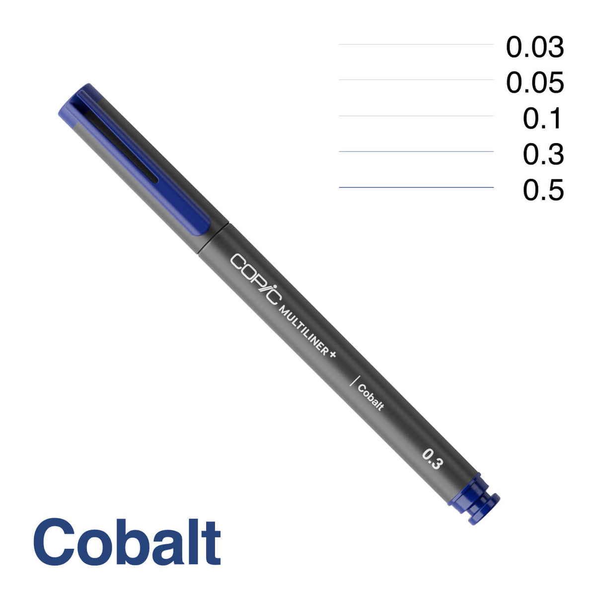 .Too COPIC MULTILINER PLUS Cobalt - tip sizes