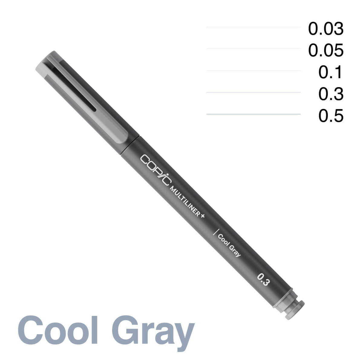 .Too COPIC MULTILINER PLUS Cool Gray - tip sizes