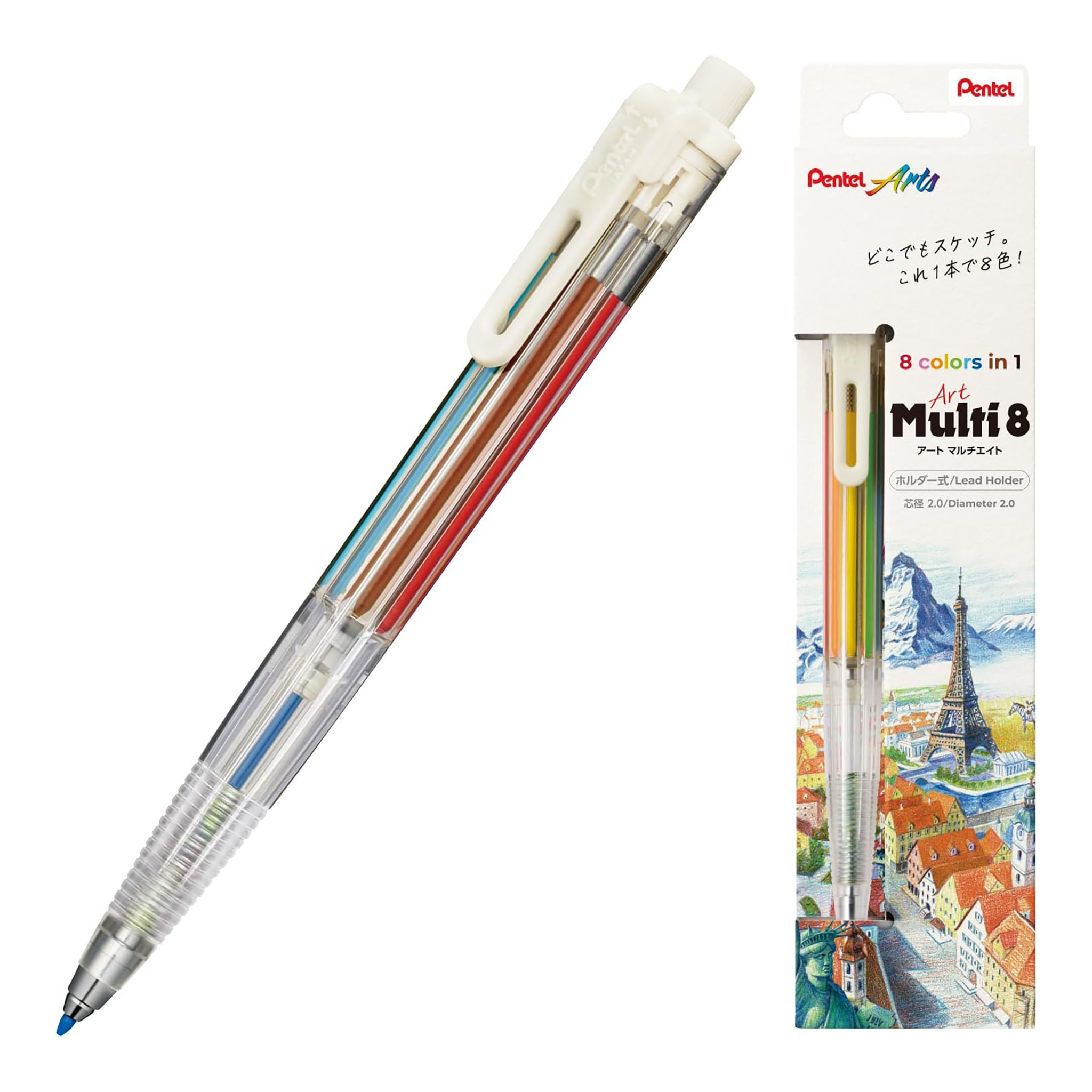Pentel Arts Art MULTI 8 XPH804 mechanical pencil
