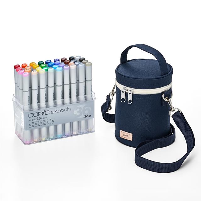 Copic Sketch 36色セット ネイビーブルー ポーチ付き Too Copic sketch Special Gift Pochette Bundle Set Navy Blue