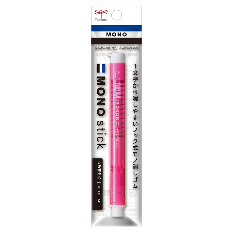 TOMBOW MONO stick PLASTIC ERASER JCC-121C Pink