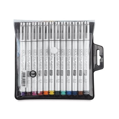 .Too Set de COPIC MULTILINER SP COLOR 0.3 (12 couleurs)