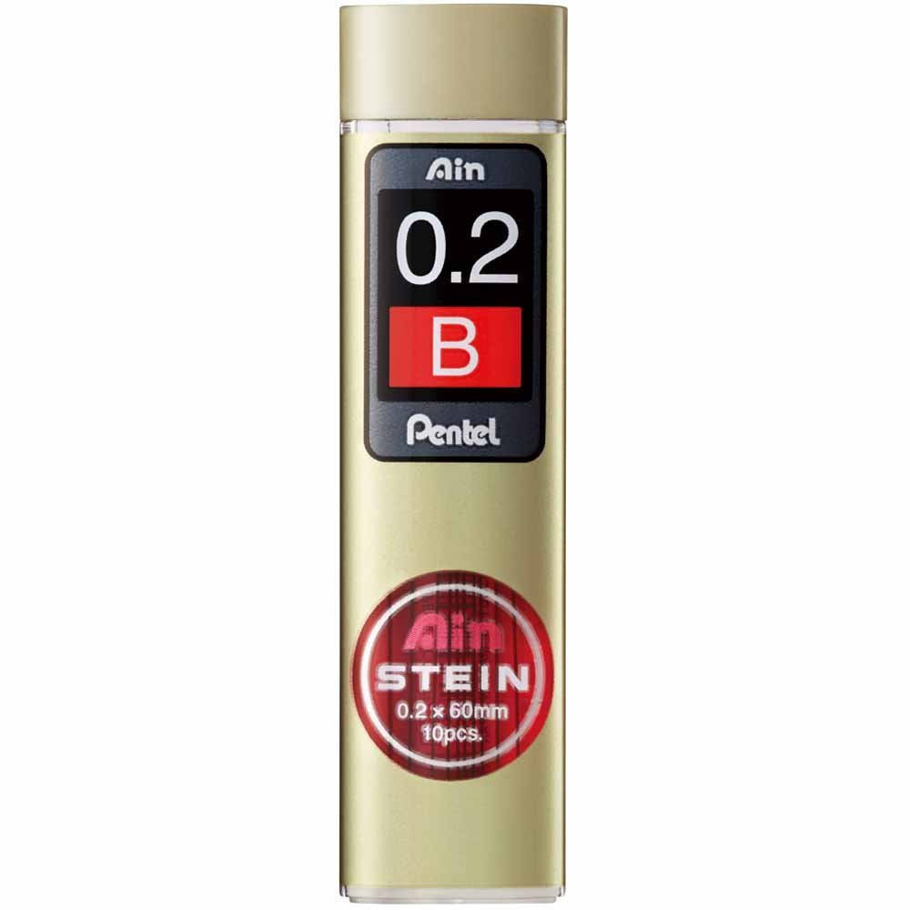 Boite de 10 mines Pentel AIN STEIN 0.2 B